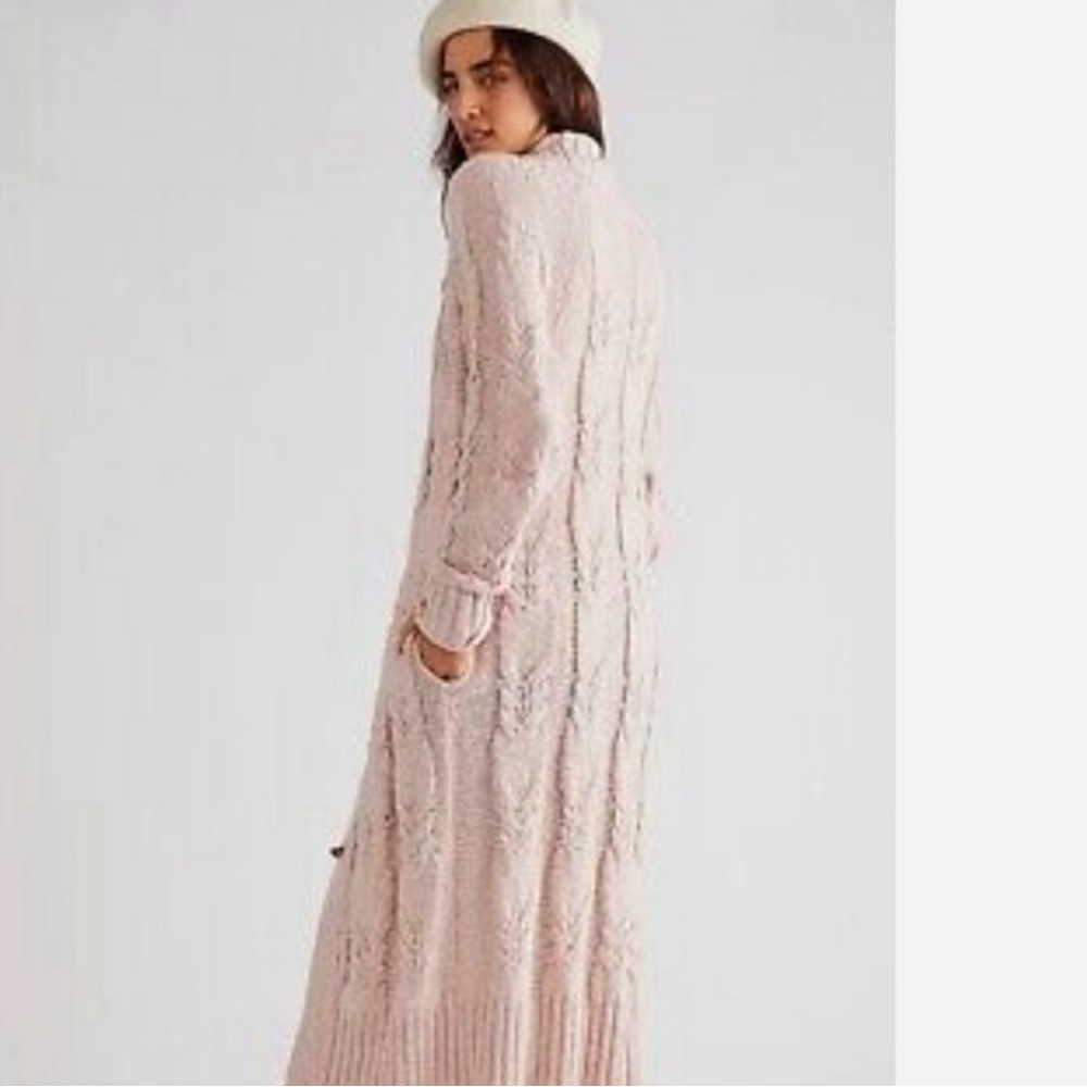 Free People Blush Cable Knit Cardigan - Picture 4 of 9